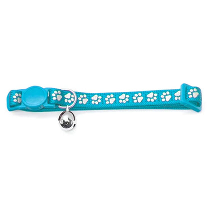 Cat Collar - Reflextive Paw Print