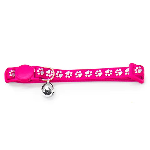 Cat Collar - Reflextive Paw Print