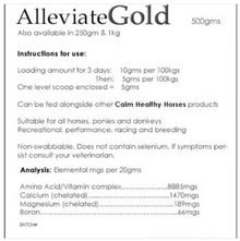 Calm Healthy Horses - Alleviate Gold